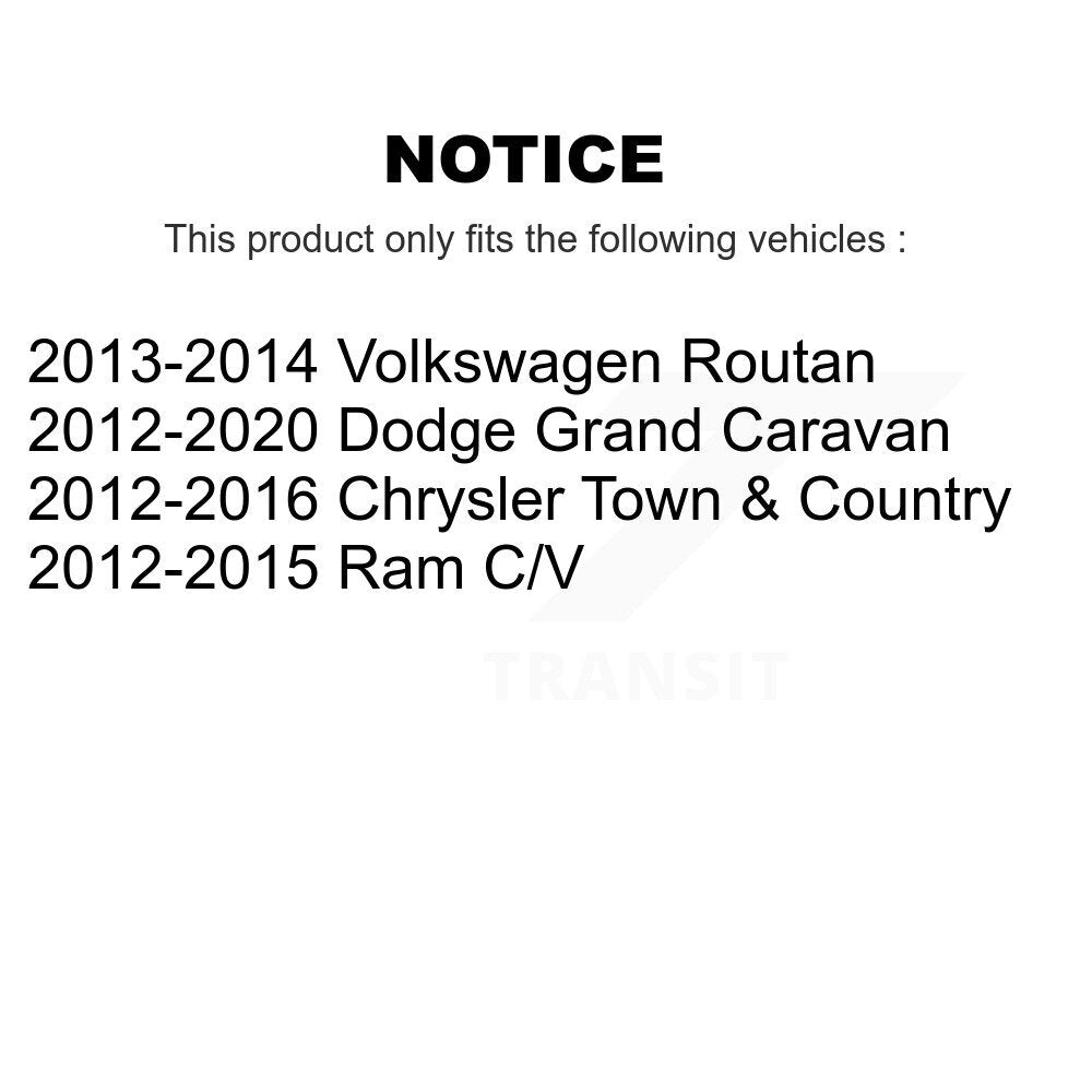 Front Wheel Bearing & Hub Assembly Pair For Dodge Grand Caravan Chrysler Town