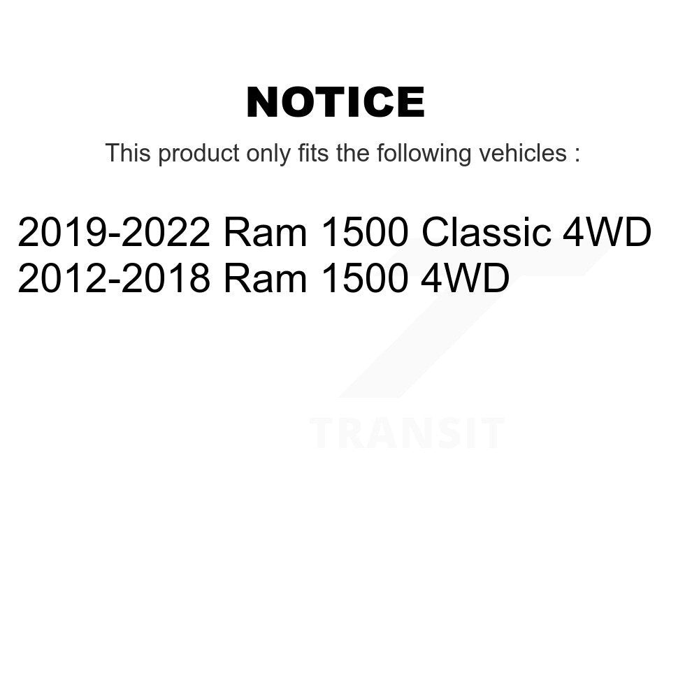 Front Wheel Bearing And Hub Assembly Pair For Ram 1500 Classic