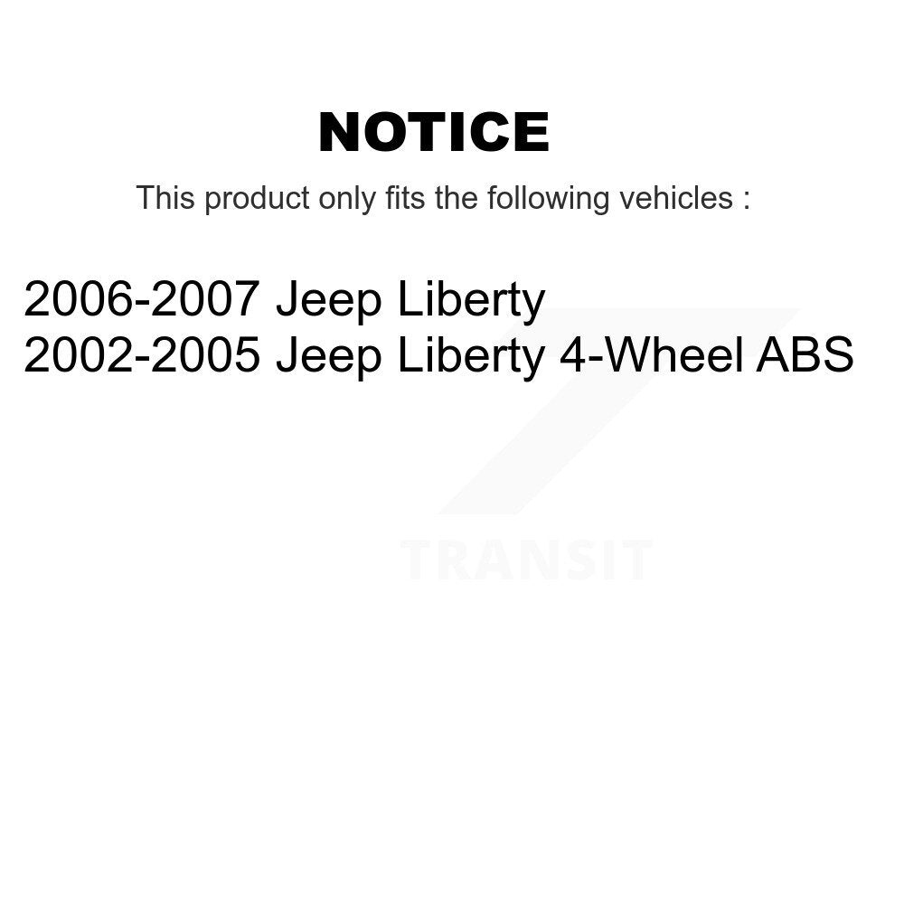 Front Wheel Bearing And Hub Assembly Kit For Jeep Liberty