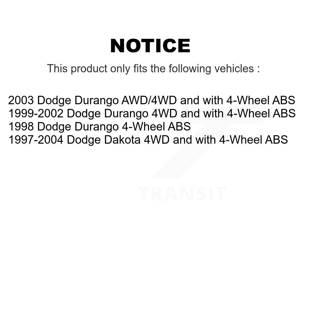 Front Wheel Bearing And Hub Assembly Kit For Dodge Dakota Durango