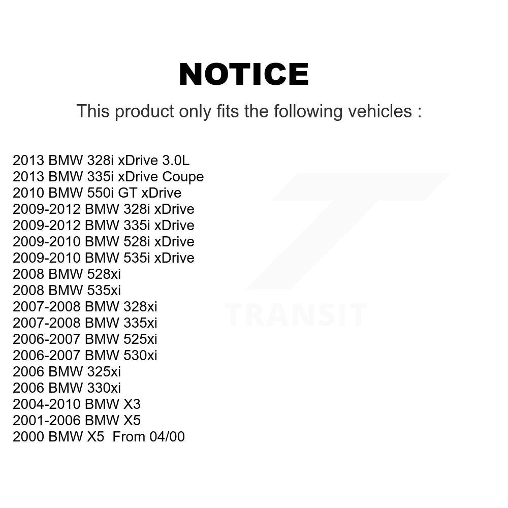 Front Wheel Bearing Pair For BMW X3 X5 328i xDrive 328xi 535i 335i 530xi 325xi