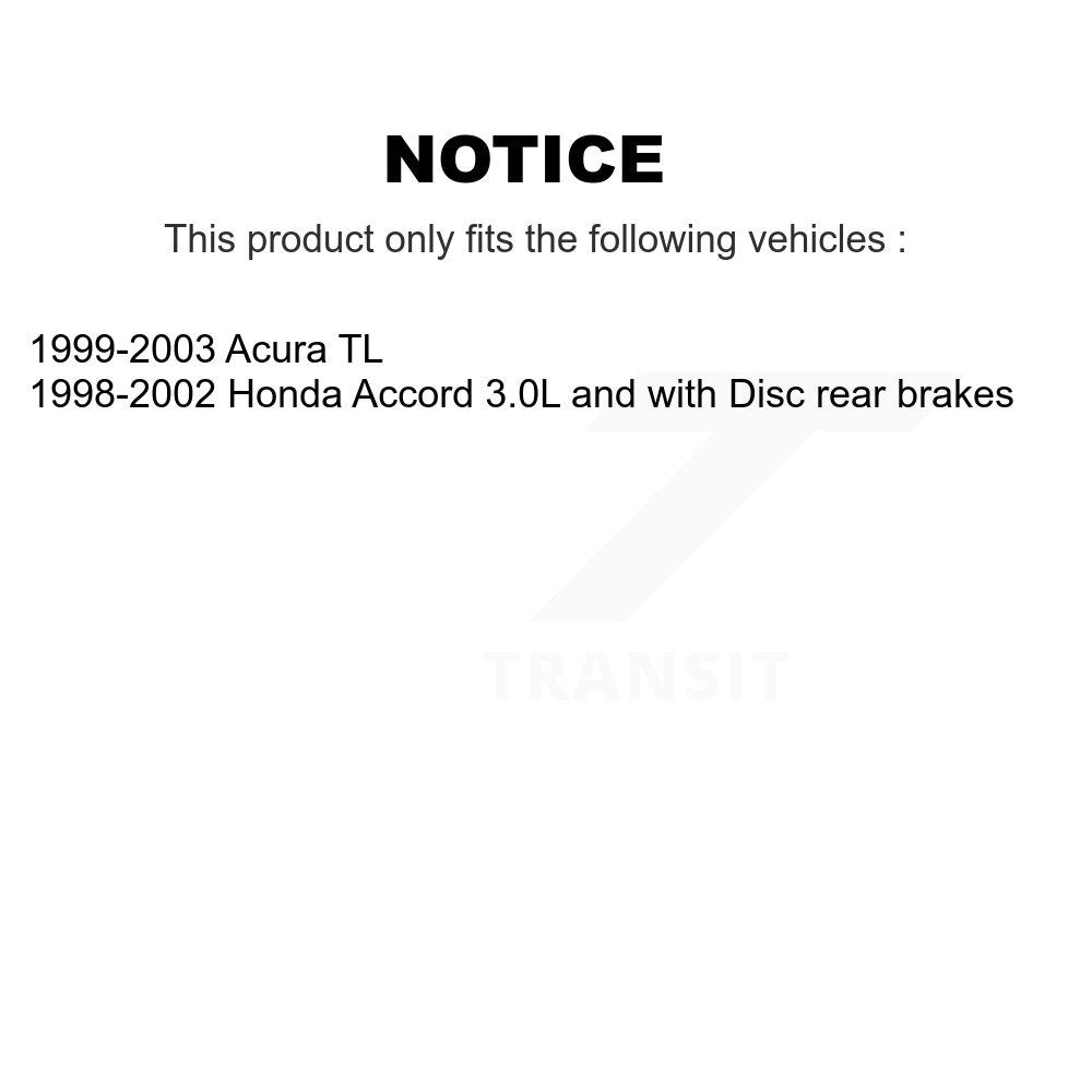 Rear Wheel Bearing And Hub Assembly Pair For Honda Accord Acura TL