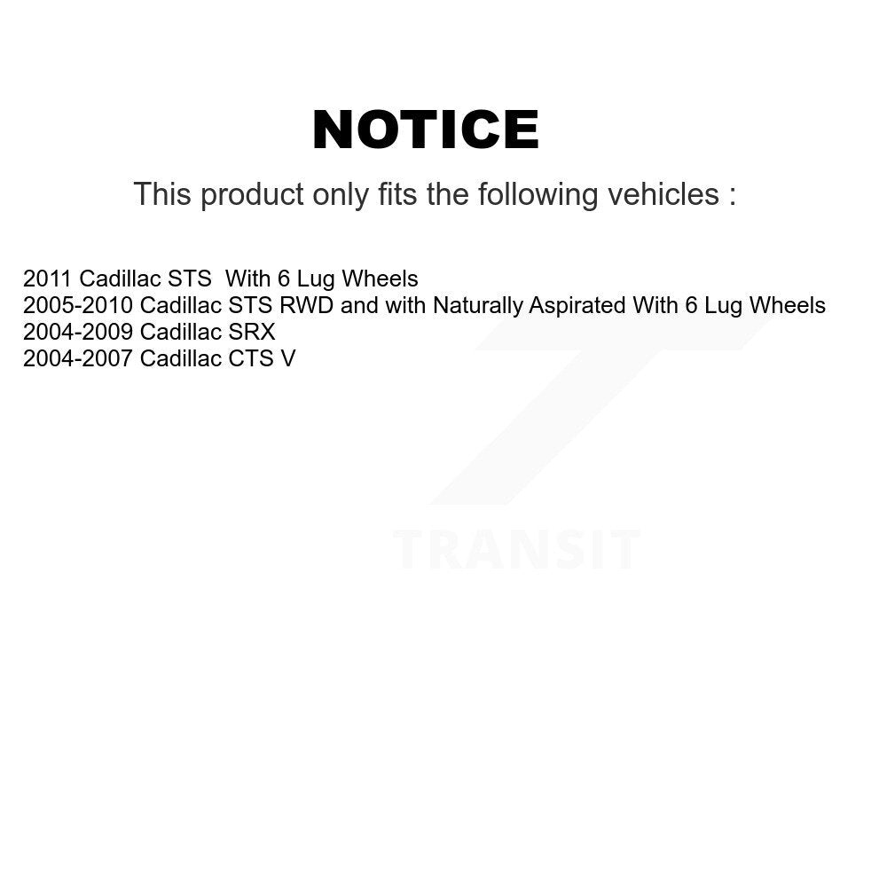 Rear Wheel Bearing And Hub Assembly Pair For Cadillac CTS SRX STS