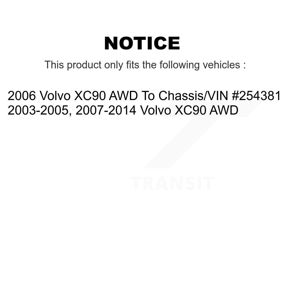 Rear Wheel Bearing And Hub Assembly Pair For Volvo XC90 AWD