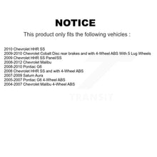 Charger l'image dans la galerie, Rear Wheel Bearing Hub Assembly Pair For Chevrolet Malibu Pontiac G6 Cobalt HHR