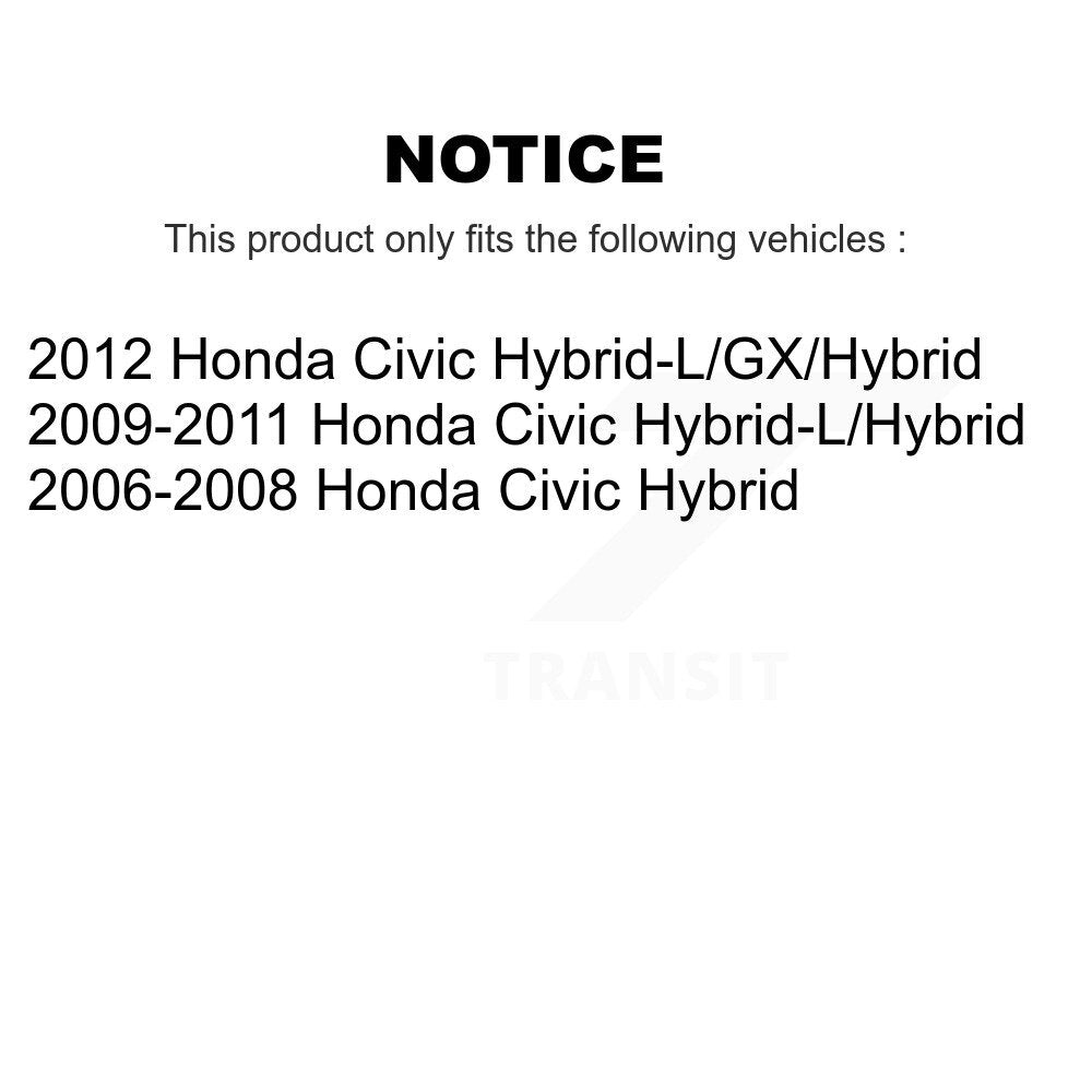 Rear Wheel Bearing And Hub Assembly Pair For Honda Civic