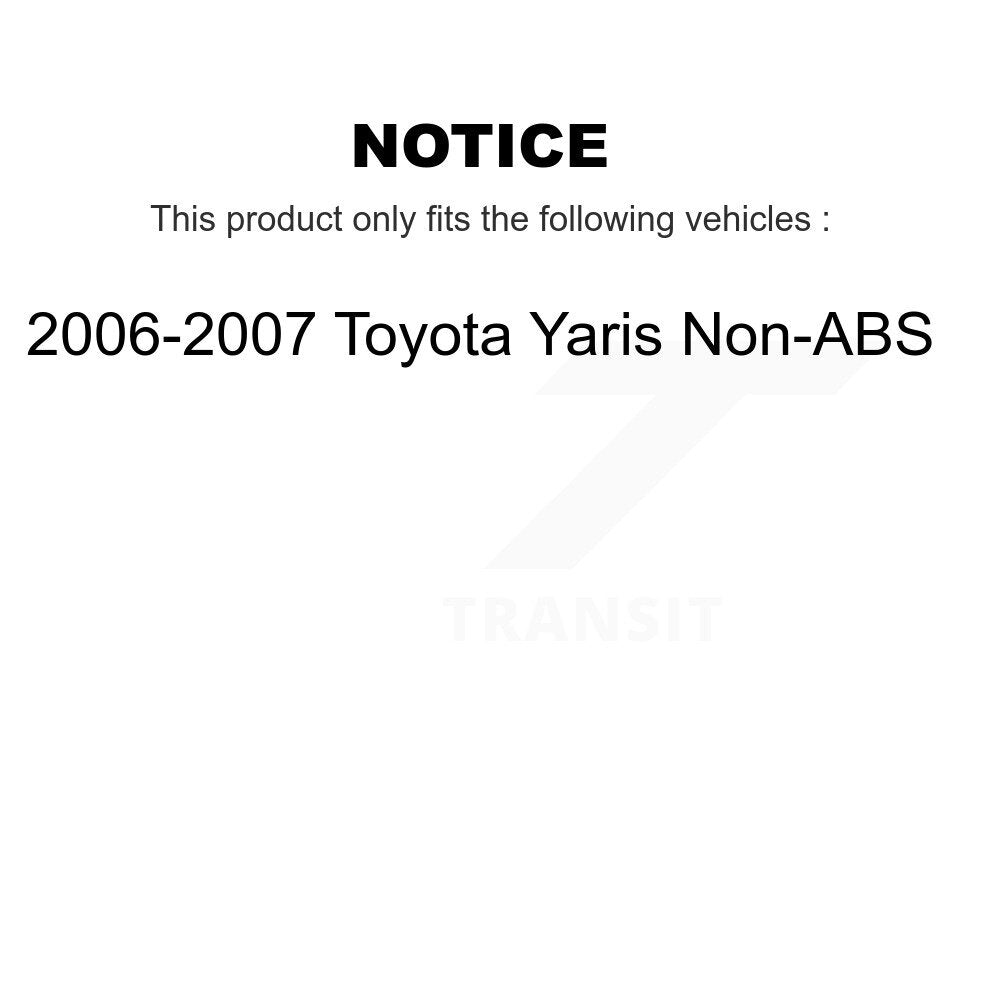 Rear Wheel Bearing And Hub Assembly Pair For 2006-2007 Toyota Yaris Non-ABS