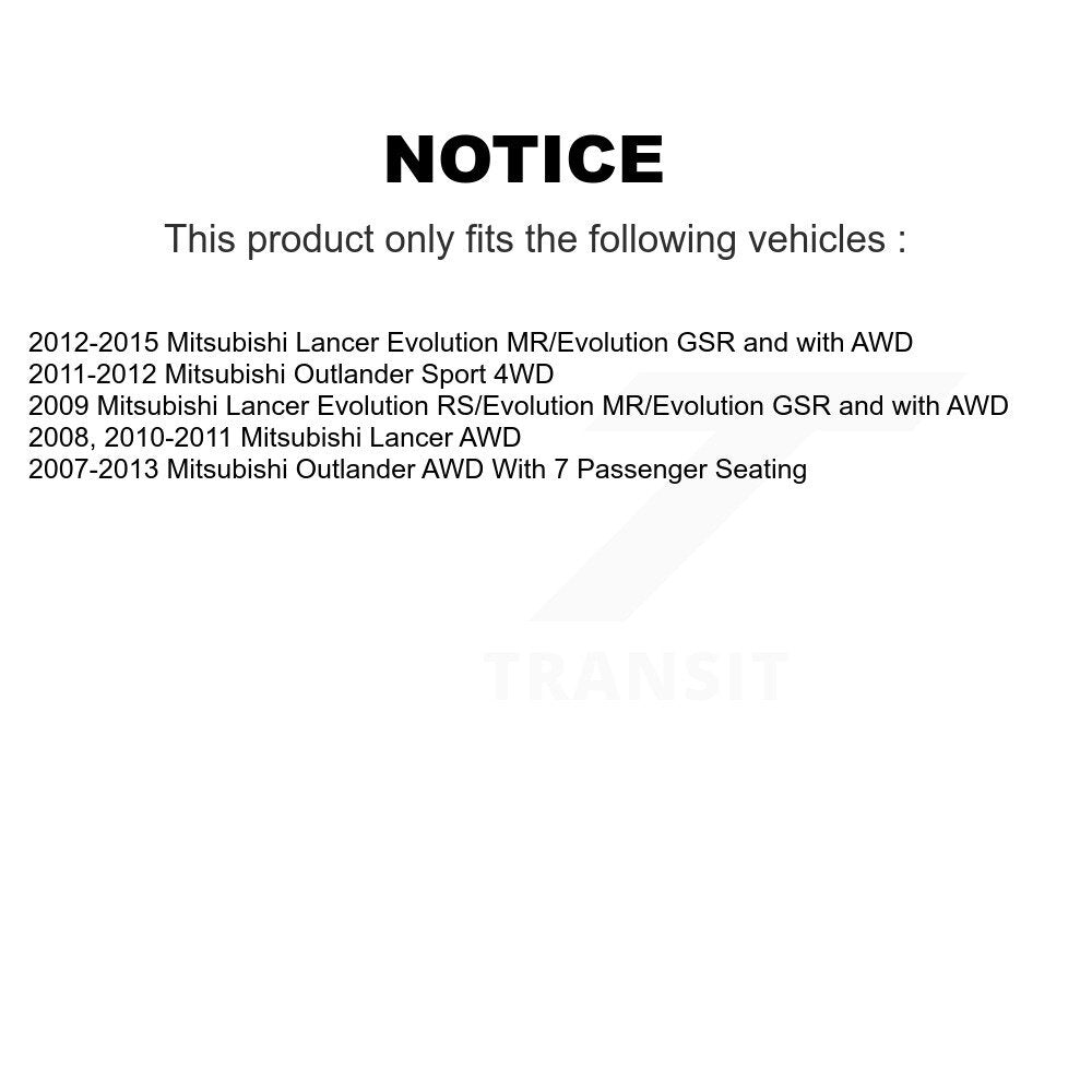 Rear Wheel Bearing And Hub Assembly Pair For Mitsubishi Lancer Outlander Sport