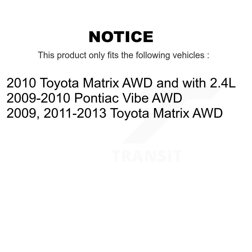Rear Wheel Bearing And Hub Assembly Pair For Toyota Matrix Pontiac Vibe