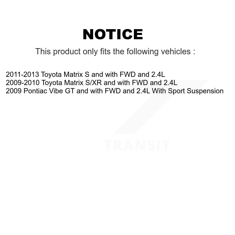 Rear Wheel Bearing And Hub Assembly Pair For Toyota Matrix Pontiac Vibe