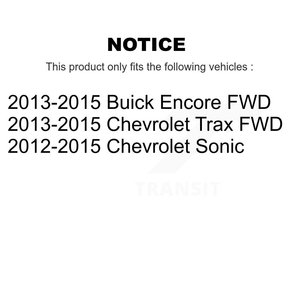 Rear Wheel Bearing And Hub Assembly Pair For Chevrolet Sonic Buick Encore Trax