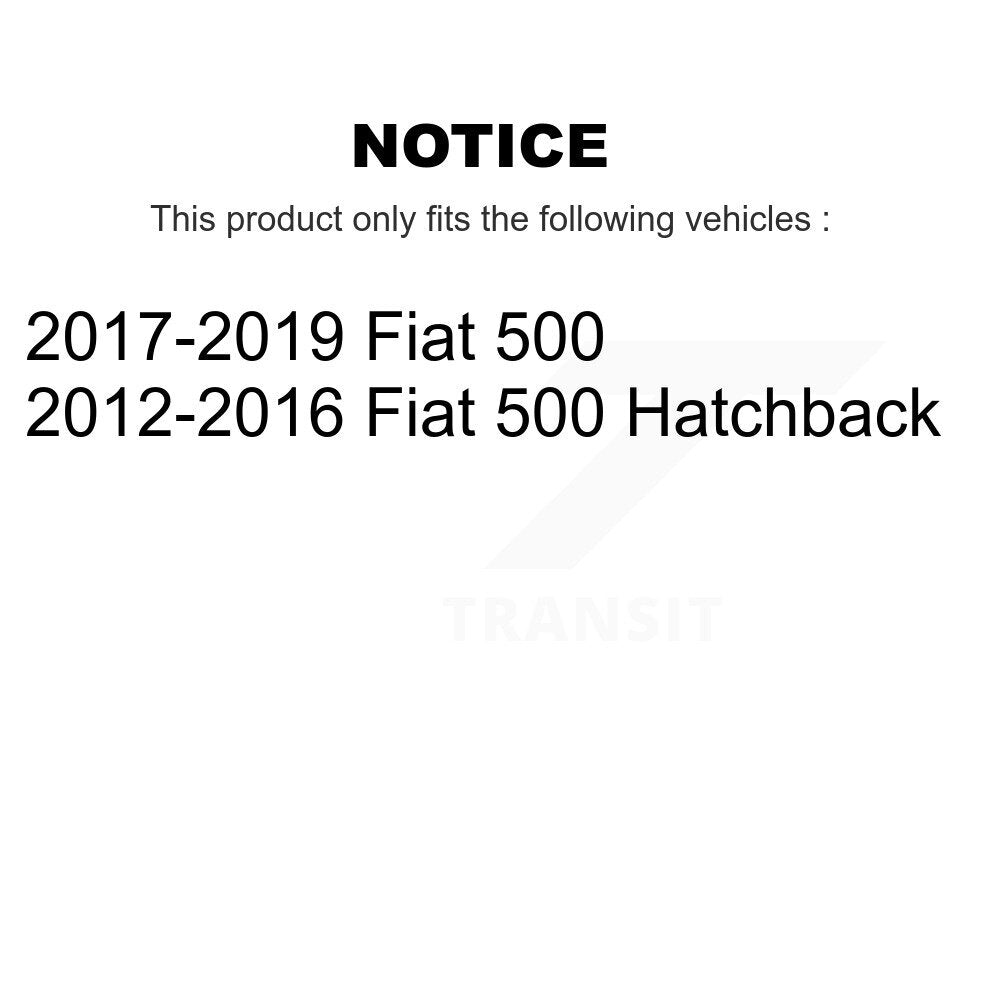 Rear Wheel Bearing And Hub Assembly Pair For Fiat 500