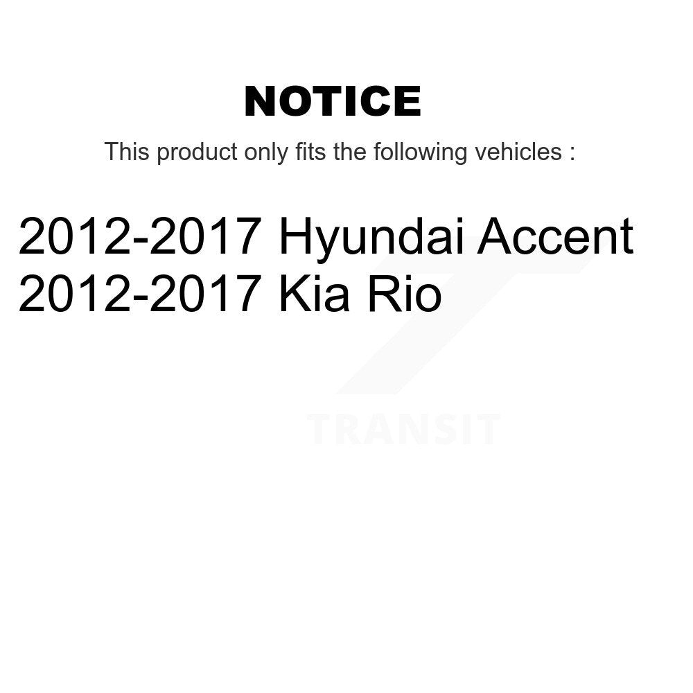 Rear Wheel Bearing And Hub Assembly Pair For 2012-2017 Hyundai Accent Kia Rio