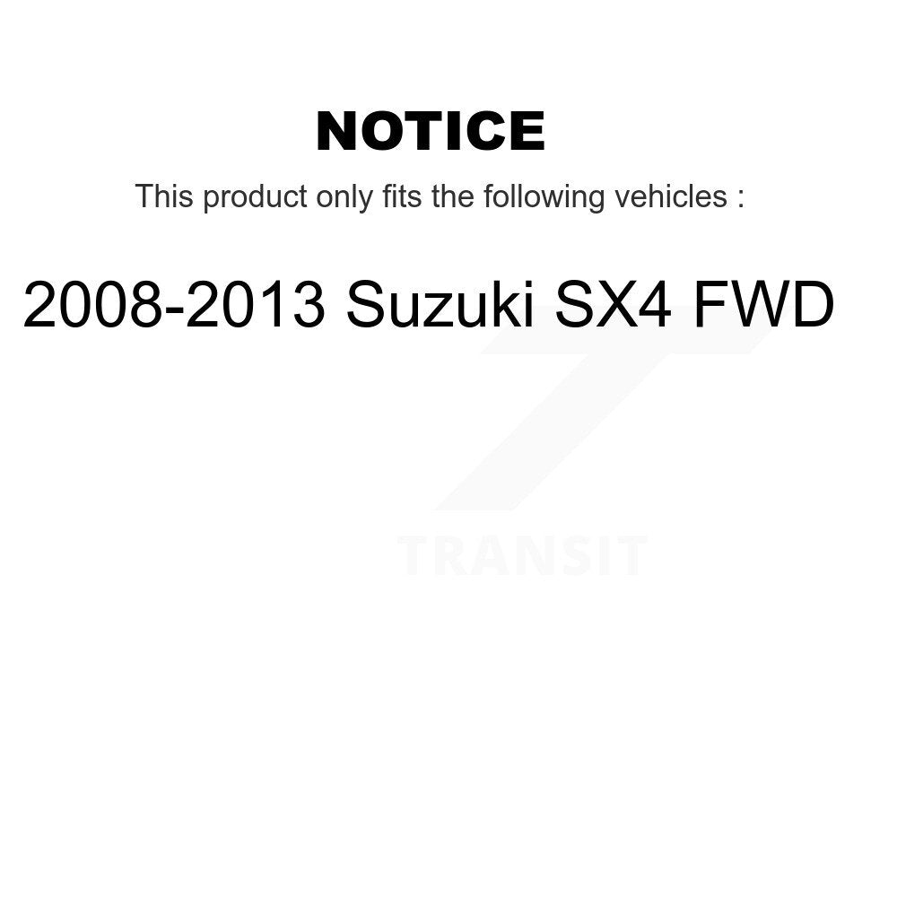 Rear Wheel Bearing And Hub Assembly Pair For 2008-2013 Suzuki SX4 FWD