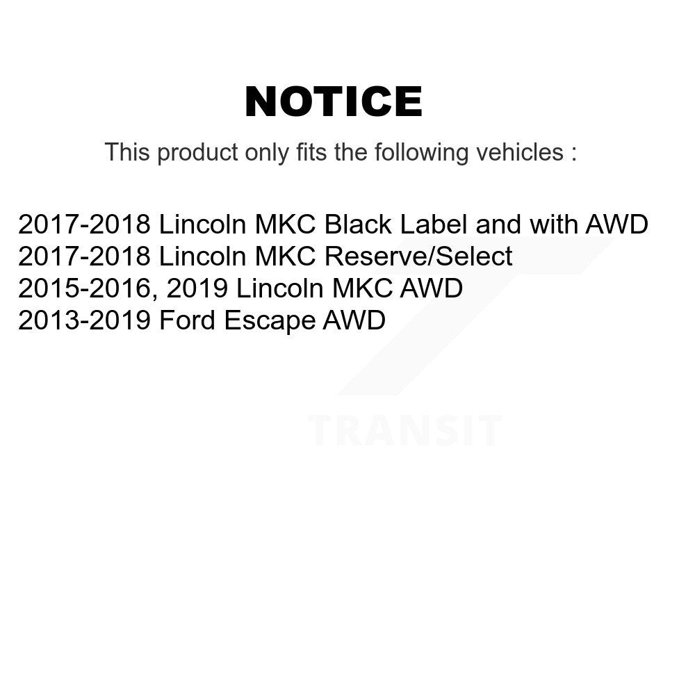 Rear Wheel Bearing And Hub Assembly Pair For Ford Escape Lincoln MKC
