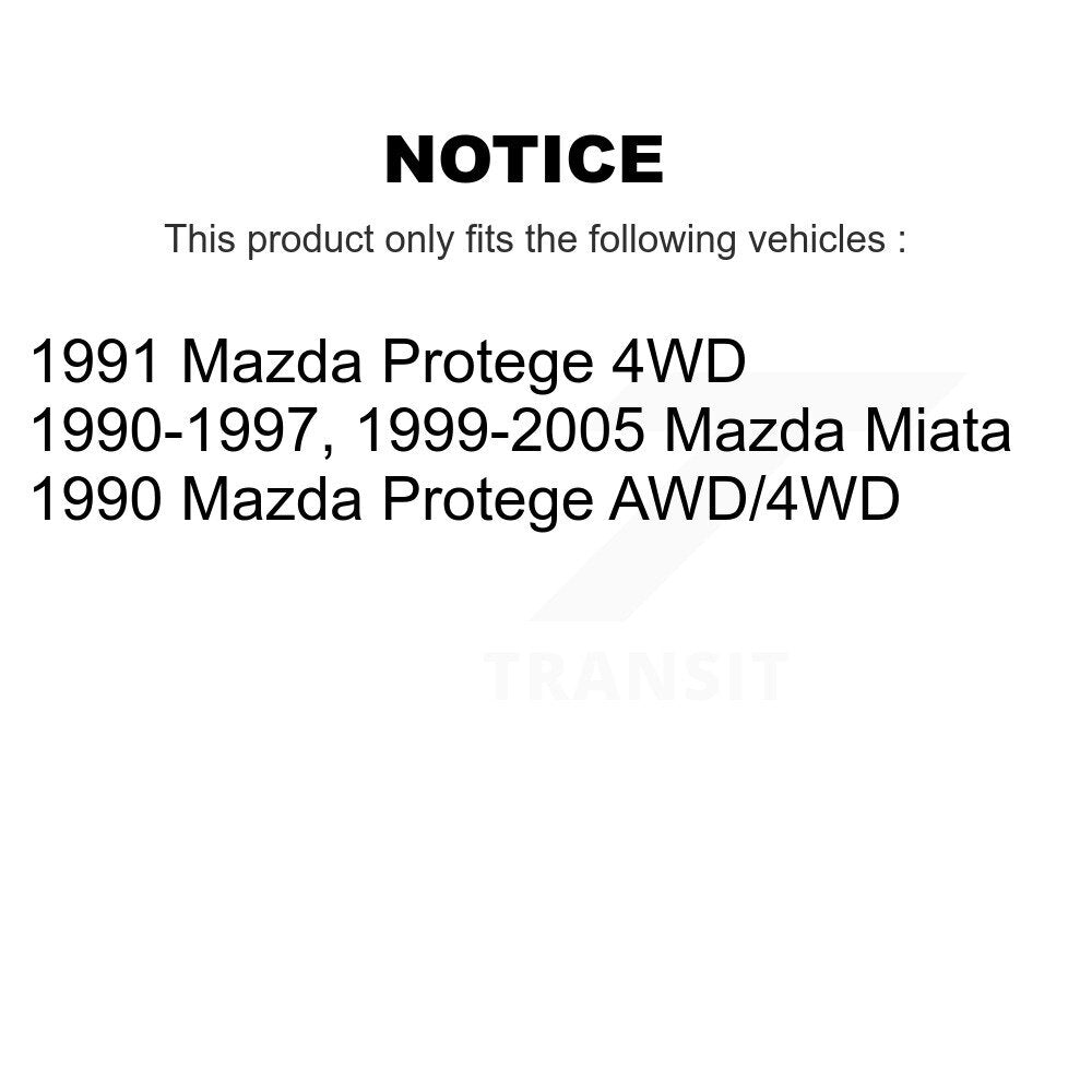 Rear Wheel Bearing Pair For Mazda Miata Volkswagen Golf Protege