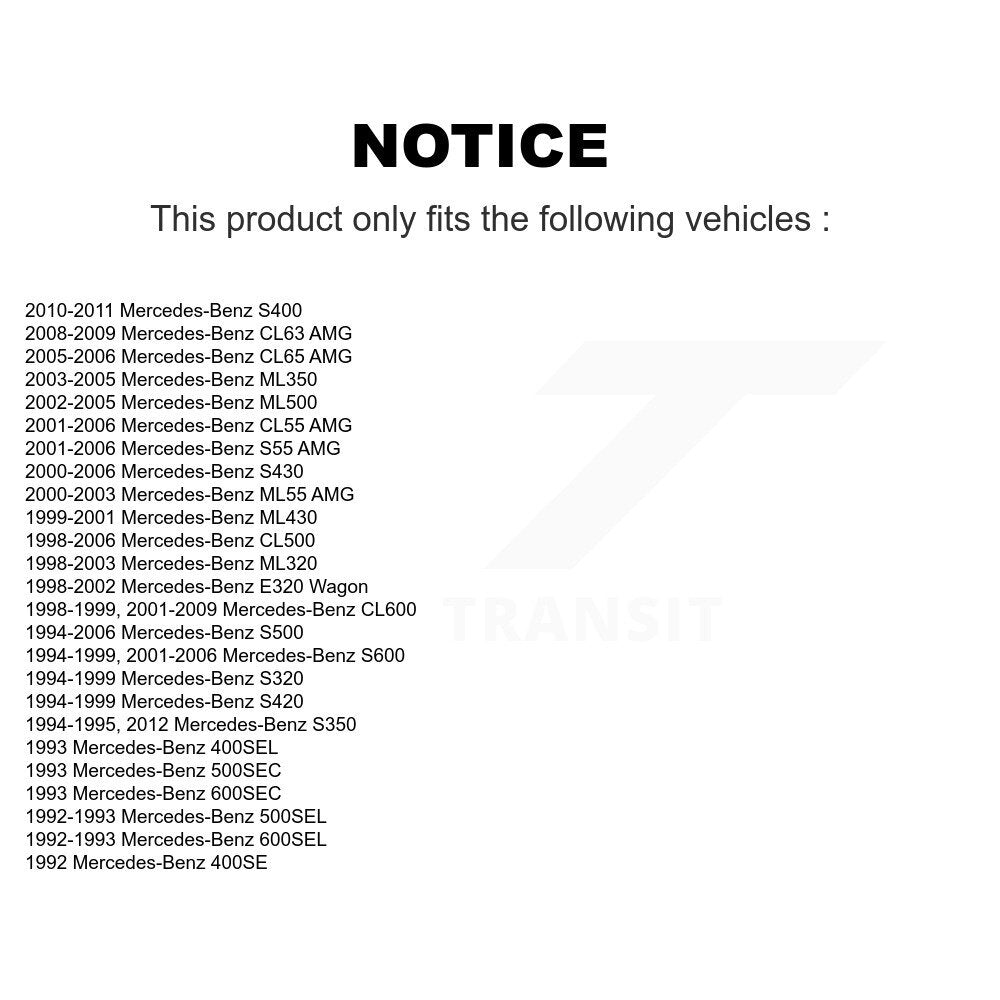 Rear Wheel Bearing Pair For Mercedes-Benz E320 ML320 S500 S430 ML350 ML430 ML500