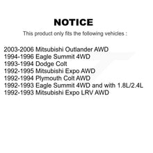 Charger l'image dans la galerie, Rear Wheel Bearing Pair For Mitsubishi Outlander Eagle Summit Colt Plymouth Expo