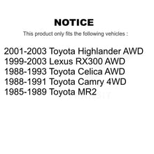 Charger l'image dans la galerie, Rear Wheel Bearing Pair For 1985-1989 Toyota MR2