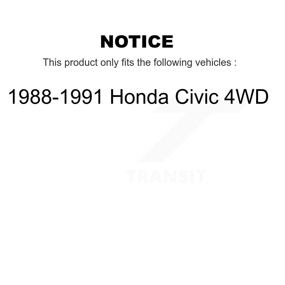 Rear Wheel Bearing Pair For 1988-1991 Honda Civic 4WD