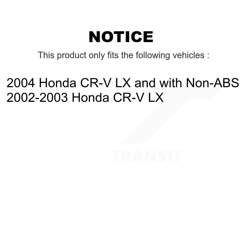 Front Rear Wheel Bearing Kit For Honda CR-V