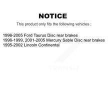 Load image into Gallery viewer, Front Rear Wheel Bearing Hub Assembly Kit For Ford Taurus Mercury Sable Lincoln