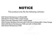 Load image into Gallery viewer, Front Rear Wheel Bearing Hub Assembly Kit For Buick Rendezvous Chevrolet Pontiac