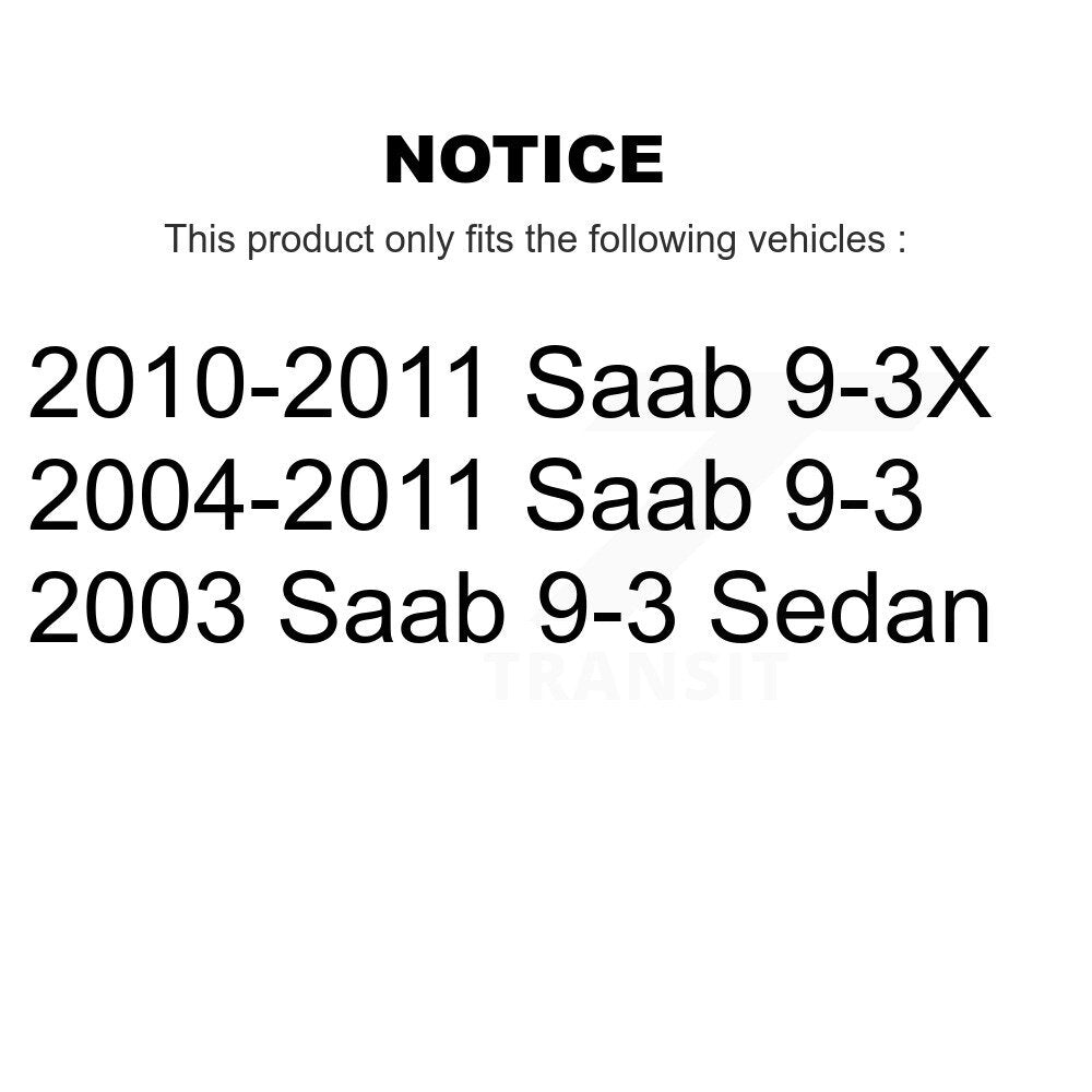 Front Rear Wheel Bearing & Hub Assembly Kit For Saab 9-3 9-3X