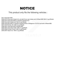 Load image into Gallery viewer, Front Rear Wheel Bearing Hub Assembly Kit For Chevrolet Cobalt HHR Saturn Ion G5