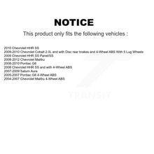 Load image into Gallery viewer, Front Rear Wheel Bearing Hub Assembly Kit For Chevrolet Malibu Pontiac G6 Cobalt