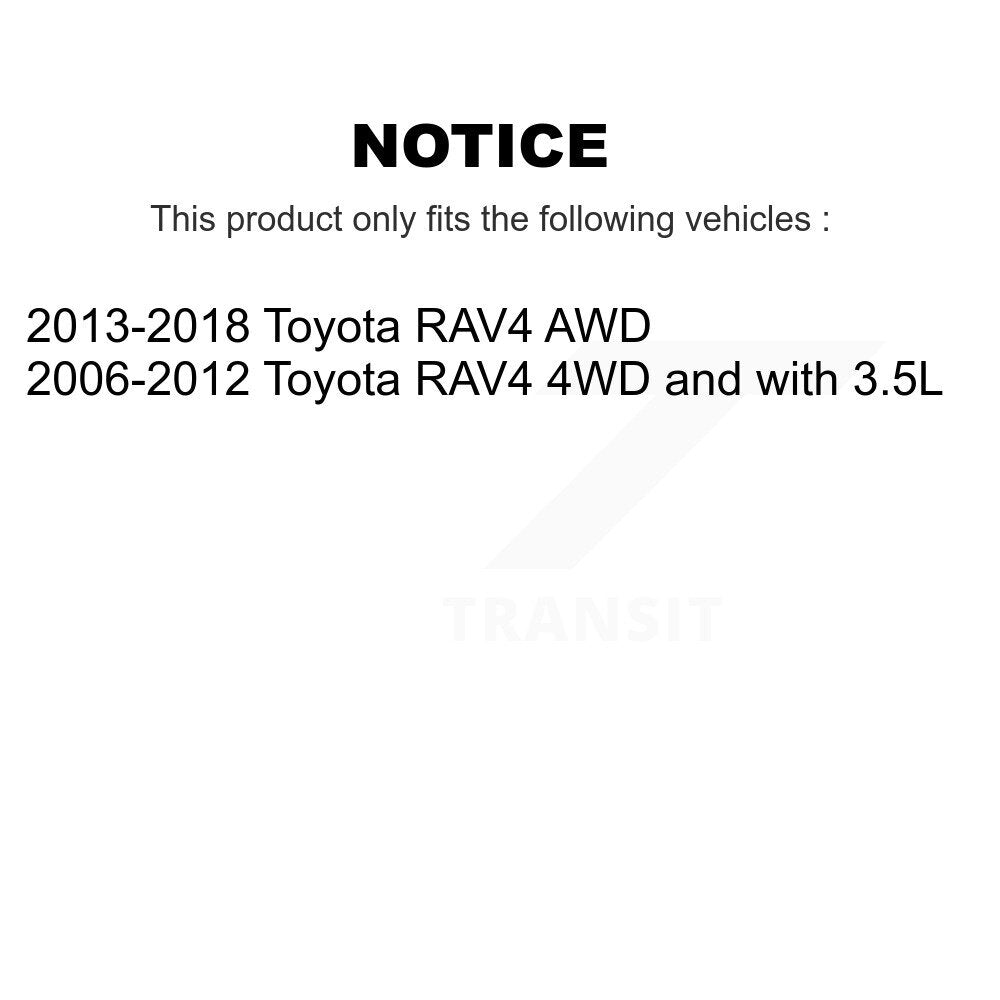Front Rear Wheel Bearing & Hub Assembly Kit For Toyota RAV4