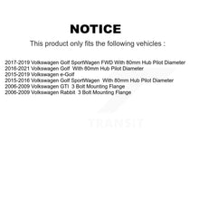 Load image into Gallery viewer, Front Rear Wheel Bearing Hub Assembly Kit For Volkswagen Rabbit Golf SportWagen