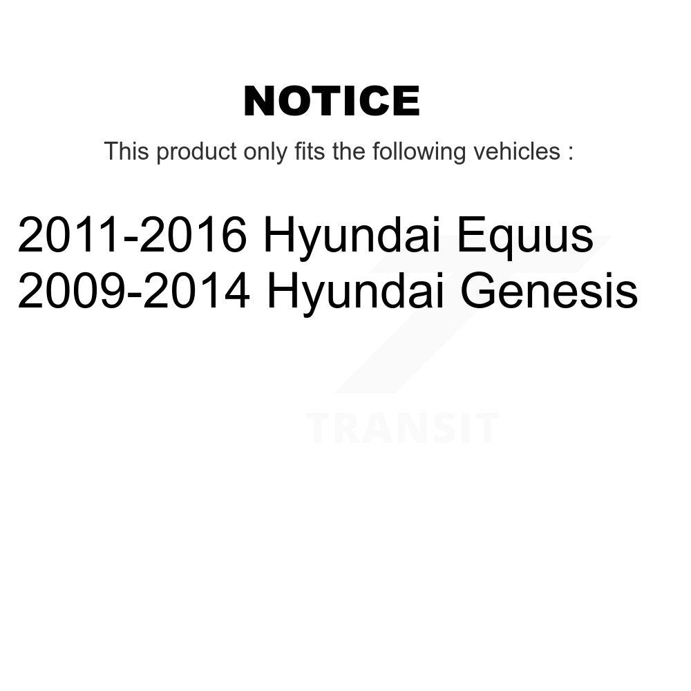 Front Rear Wheel Bearing & Hub Assembly Kit For Hyundai Genesis Equus