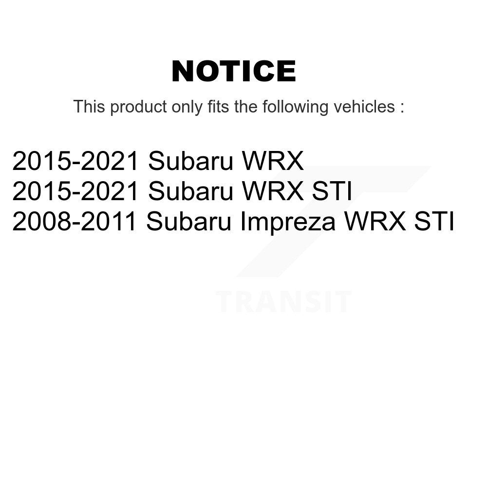 Front Rear Wheel Bearing & Hub Assembly Kit For Subaru Impreza WRX STI