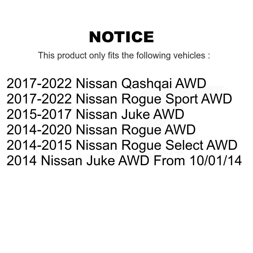 Rear Wheel Bearing Hub Assembly Pair For Nissan Rogue Sport Select Juke Qashqai