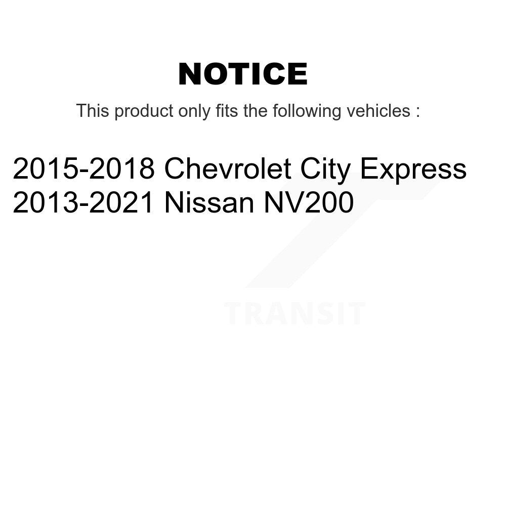 Rear Wheel Bearing And Hub Assembly Pair For 2015-2018 Chevrolet City Express