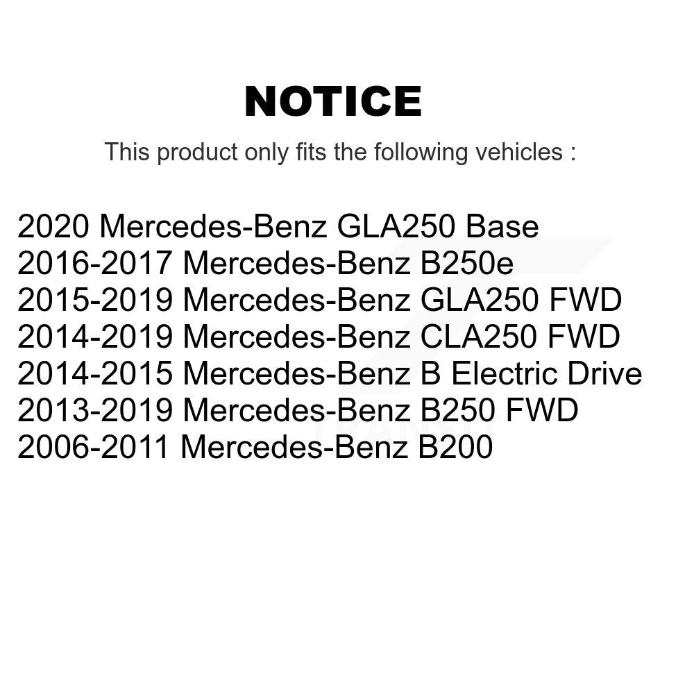 Rear Wheel Bearing Hub Assembly Pair For Mercedes-Benz CLA250 GLA250 B Electric