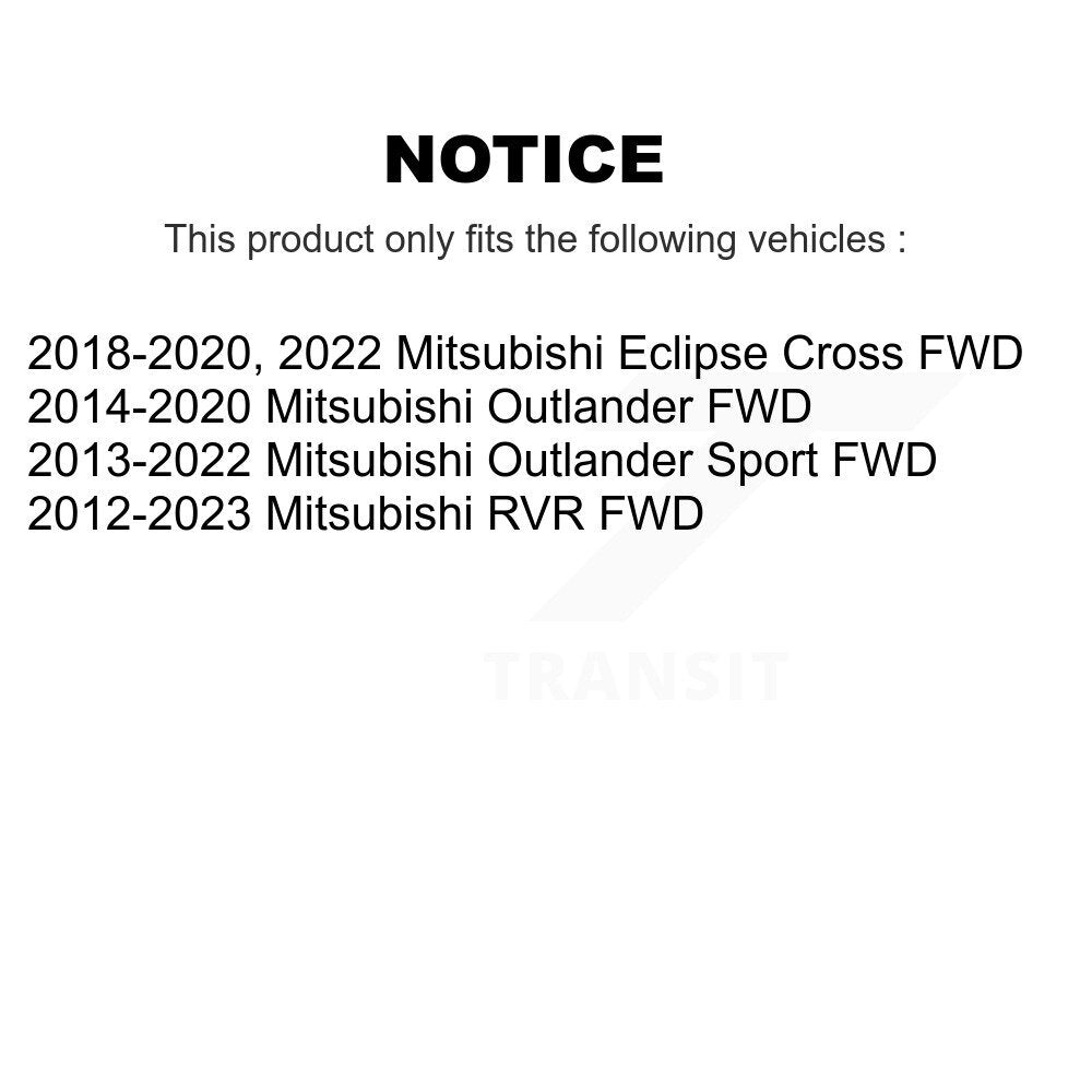 Rear Wheel Bearing Hub Assembly Pair For Mitsubishi Outlander Sport Eclipse RVR