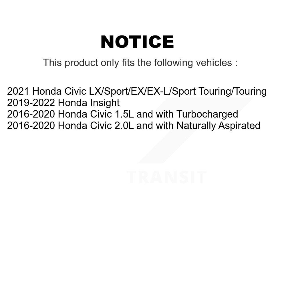 Rear Wheel Bearing And Hub Assembly Pair For Honda Civic Insight