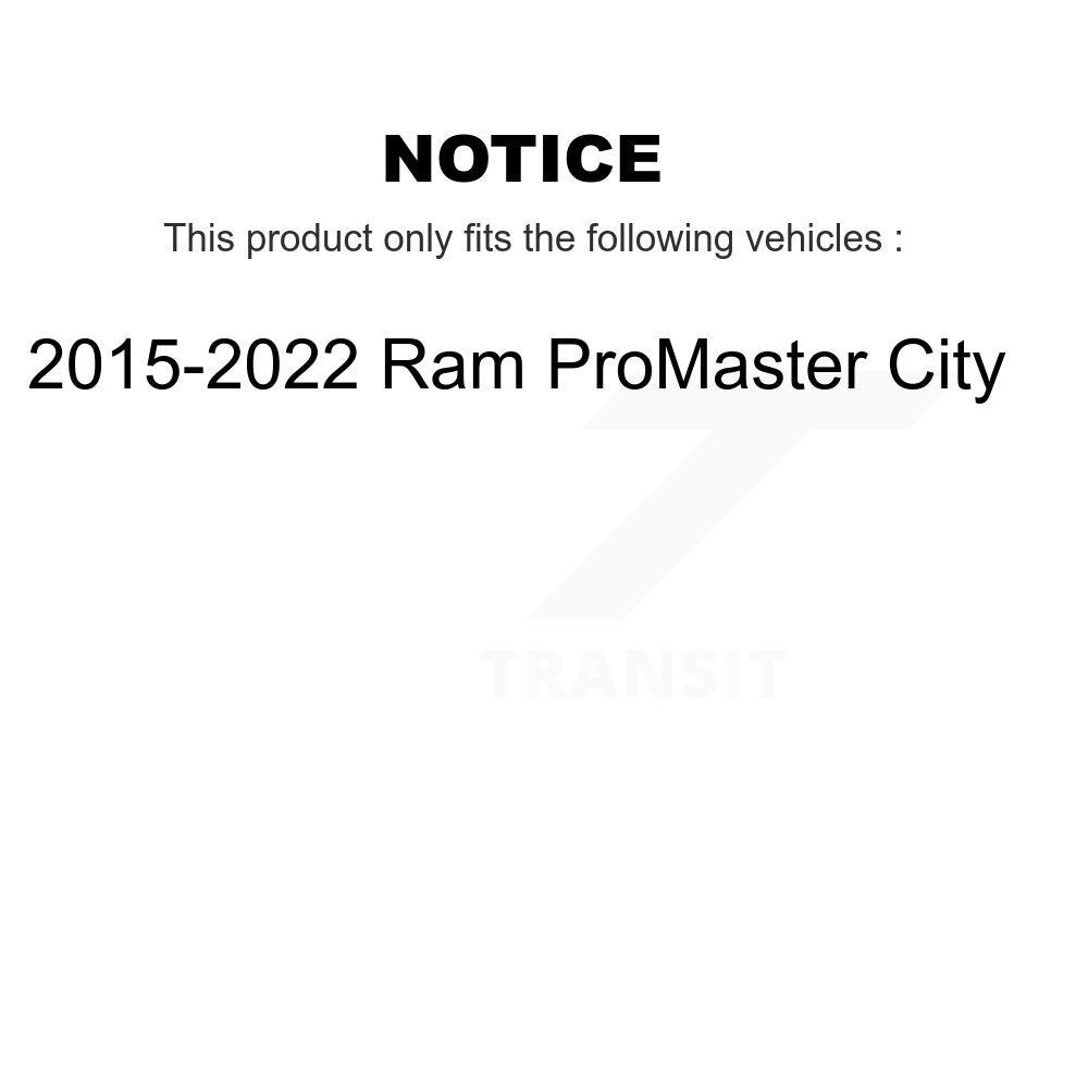 Rear Wheel Bearing And Hub Assembly Pair For 2015-2022 Ram ProMaster City