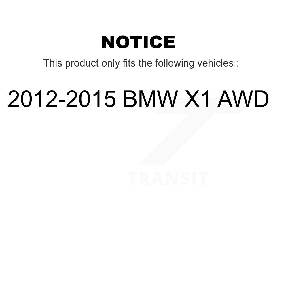 Front Wheel Bearing And Hub Assembly Pair For 2012-2015 BMW X1 AWD