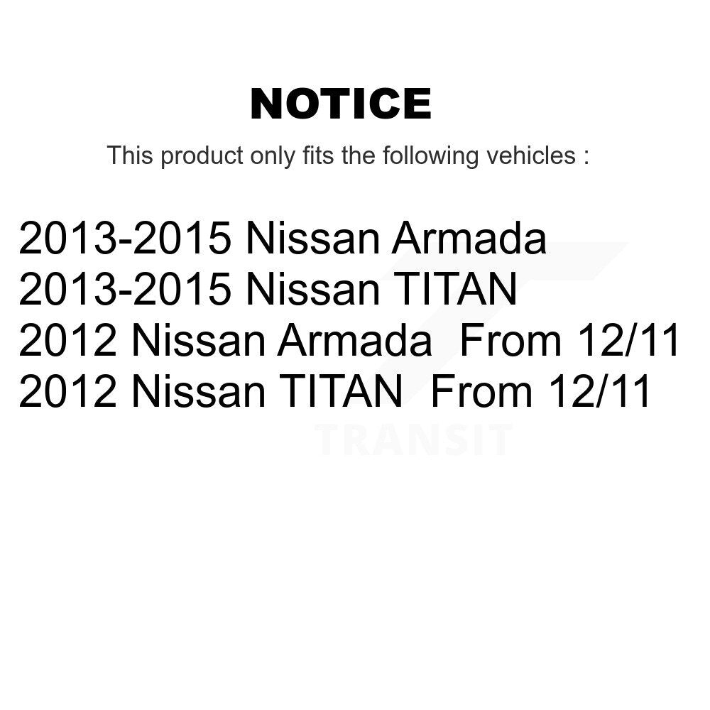 Front Wheel Bearing And Hub Assembly Pair For Nissan TITAN Armada 4WD K70-101417