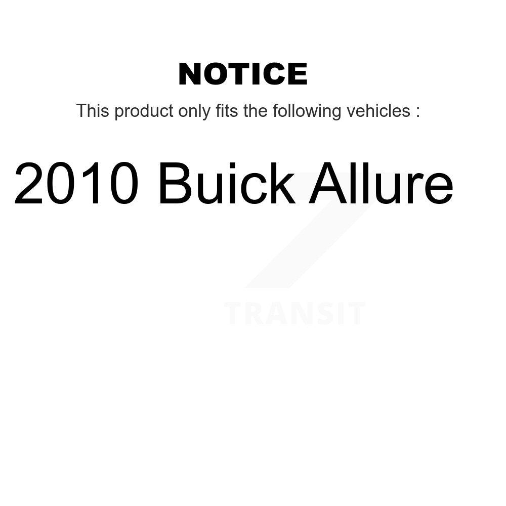 Front Rear Wheel Bearing & Hub Assembly Kit For 2010 Buick Allure
