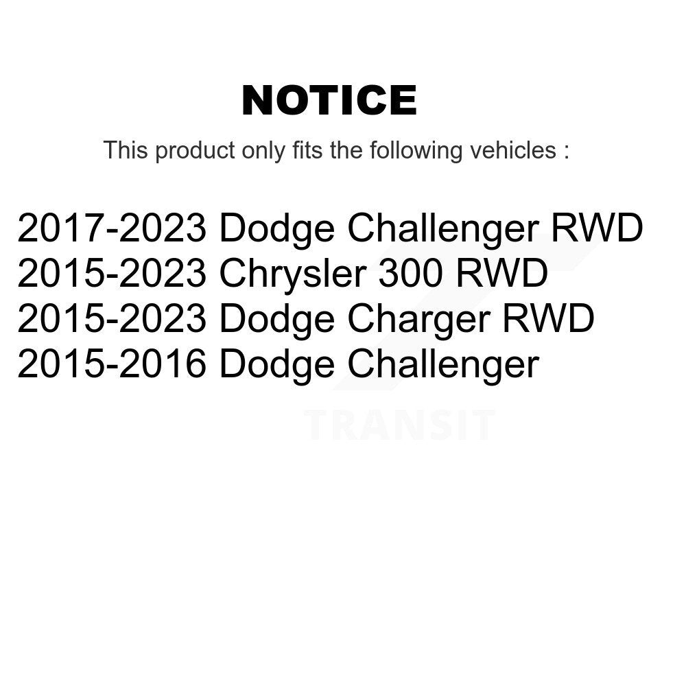 Front Rear Wheel Bearing Hub Assembly Kit For Dodge Charger Challenger Chrysler