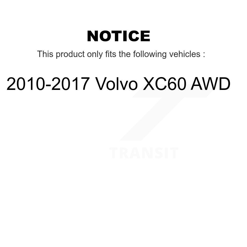 Front Rear Wheel Bearing & Hub Assembly Kit For 2010-2017 Volvo XC60 AWD