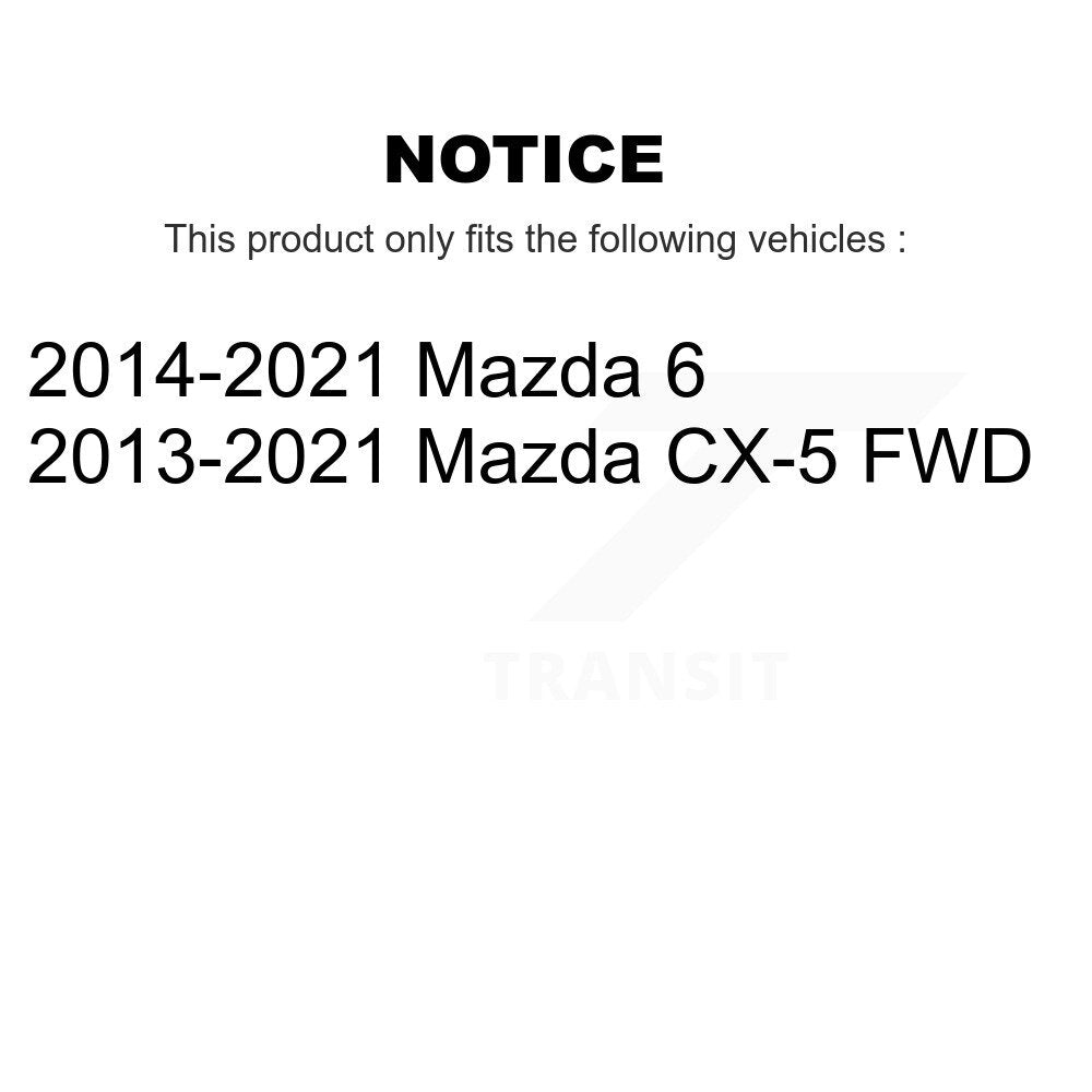 Front Rear Wheel Bearing & Hub Assembly Kit For Mazda CX-5 6