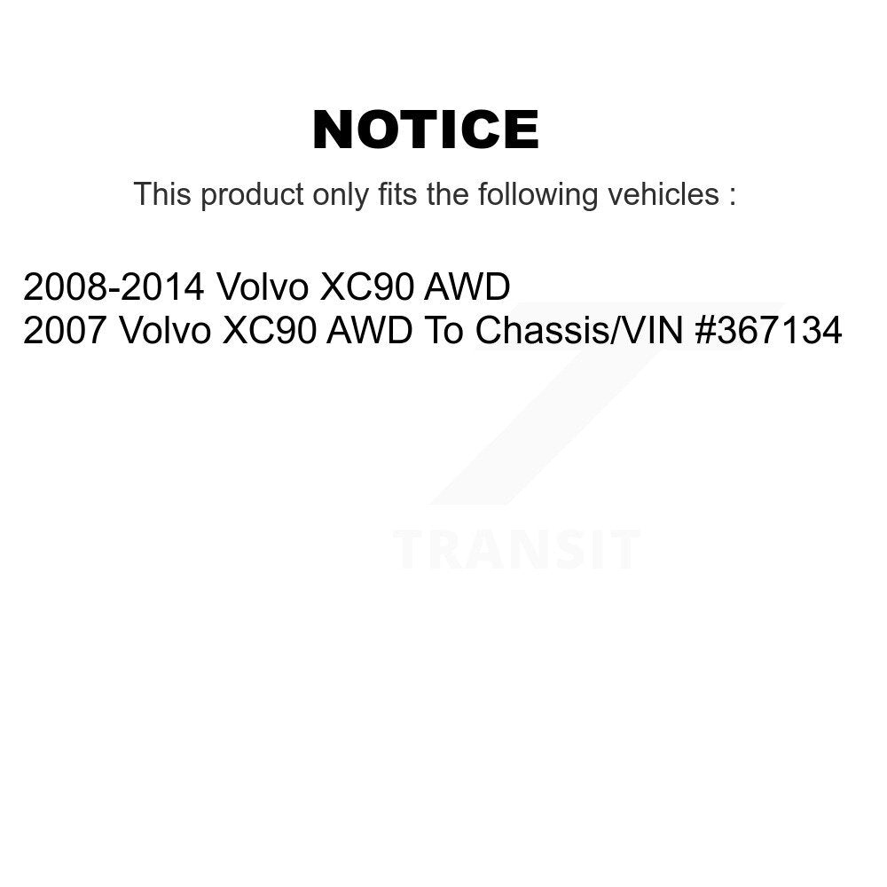 Front Rear Wheel Bearing & Hub Assembly Kit For Volvo XC90 AWD