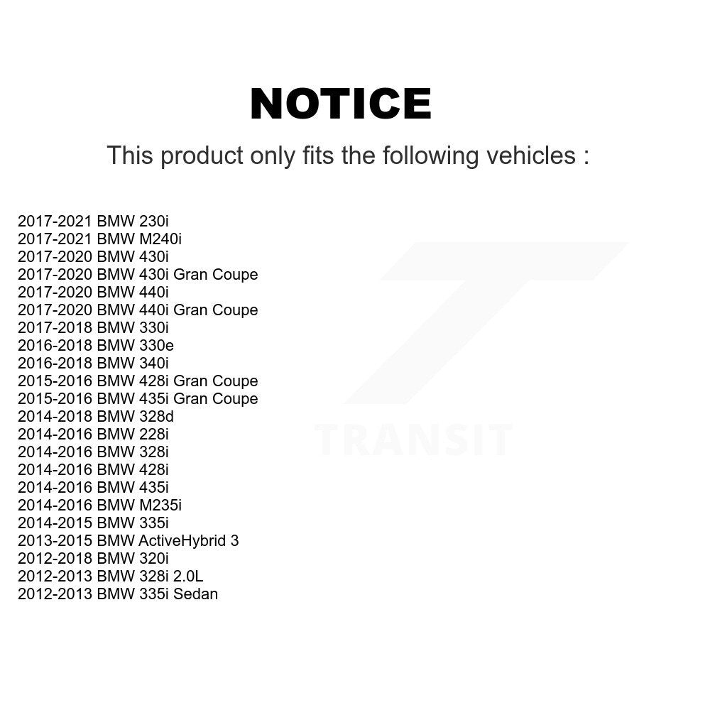 Front Wheel Bearing & Hub Assembly Pair For BMW 328i 320i 428i Gran Coupe 435i 3