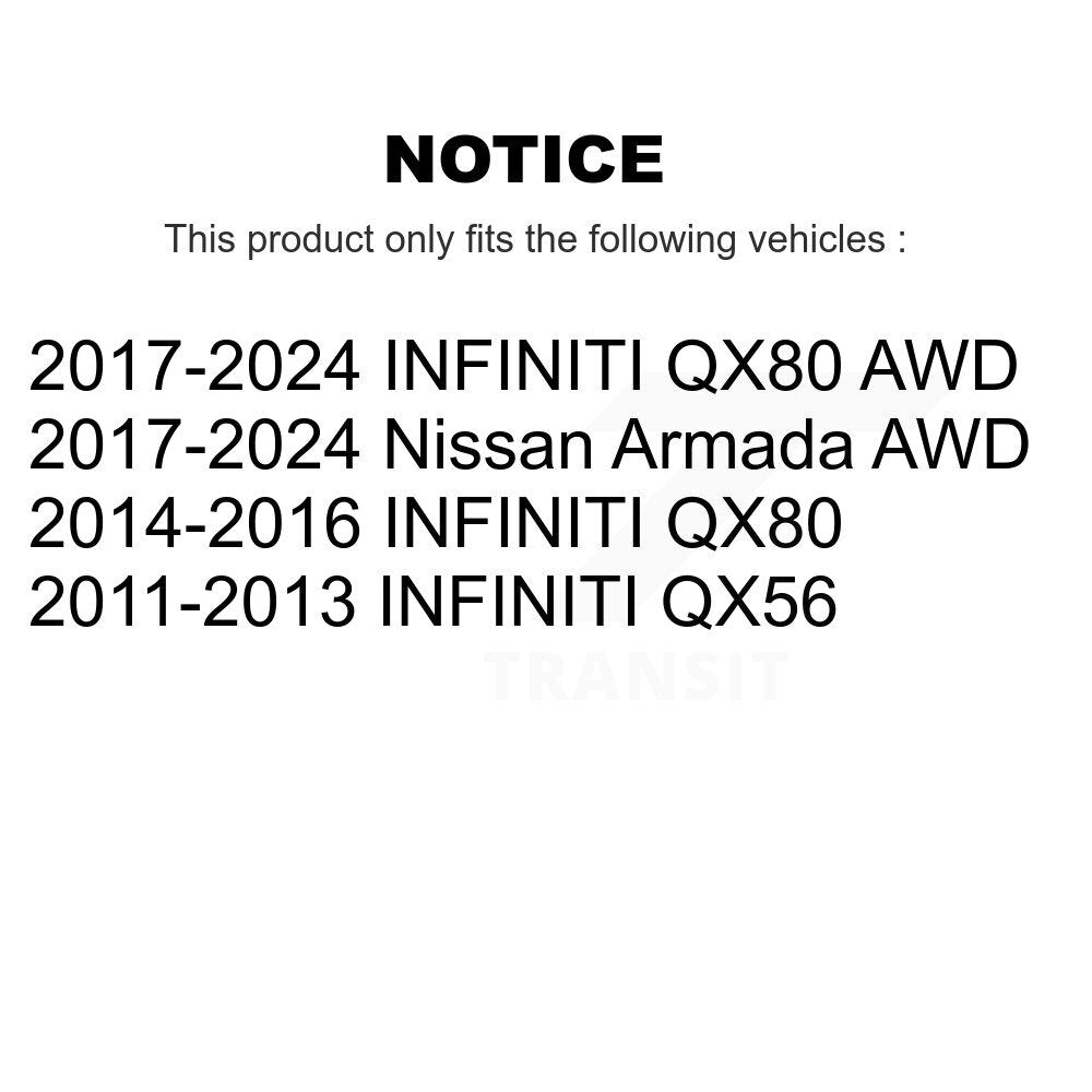 Front Wheel Bearing And Hub Assembly Pair For INFINITI Nissan Armada QX80 QX56