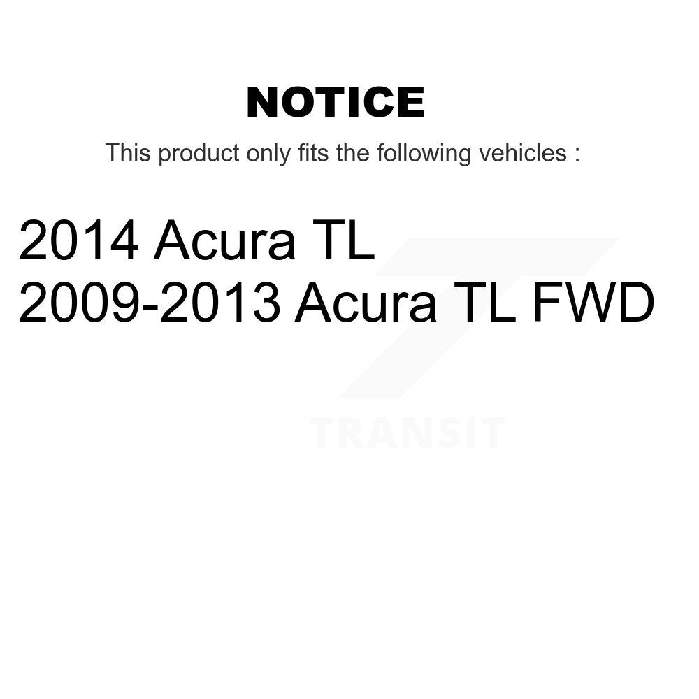 Rear Wheel Bearing And Hub Assembly Pair For Acura TL